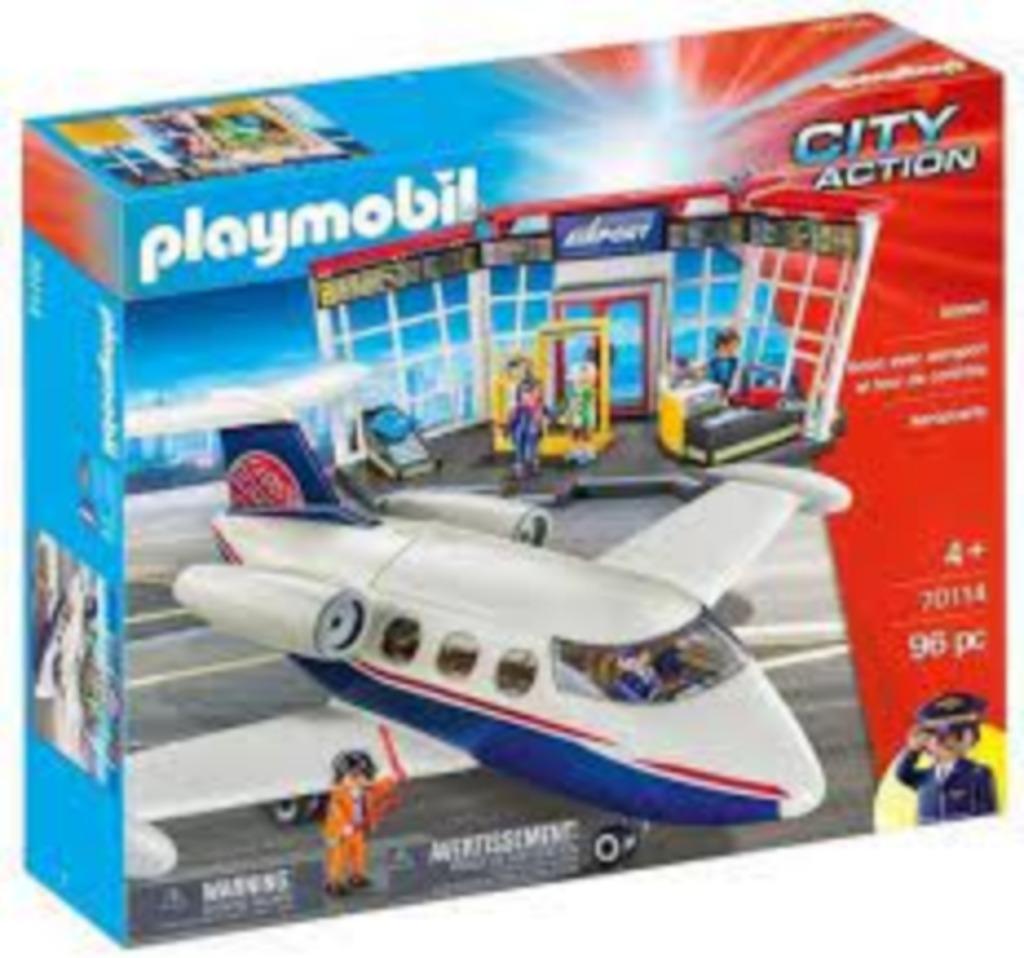Playmobil 70114 City Action Vliegveld met vliegtuig, Kinderen en Baby's, Speelgoed | Playmobil, Ophalen of Verzenden, Nieuw