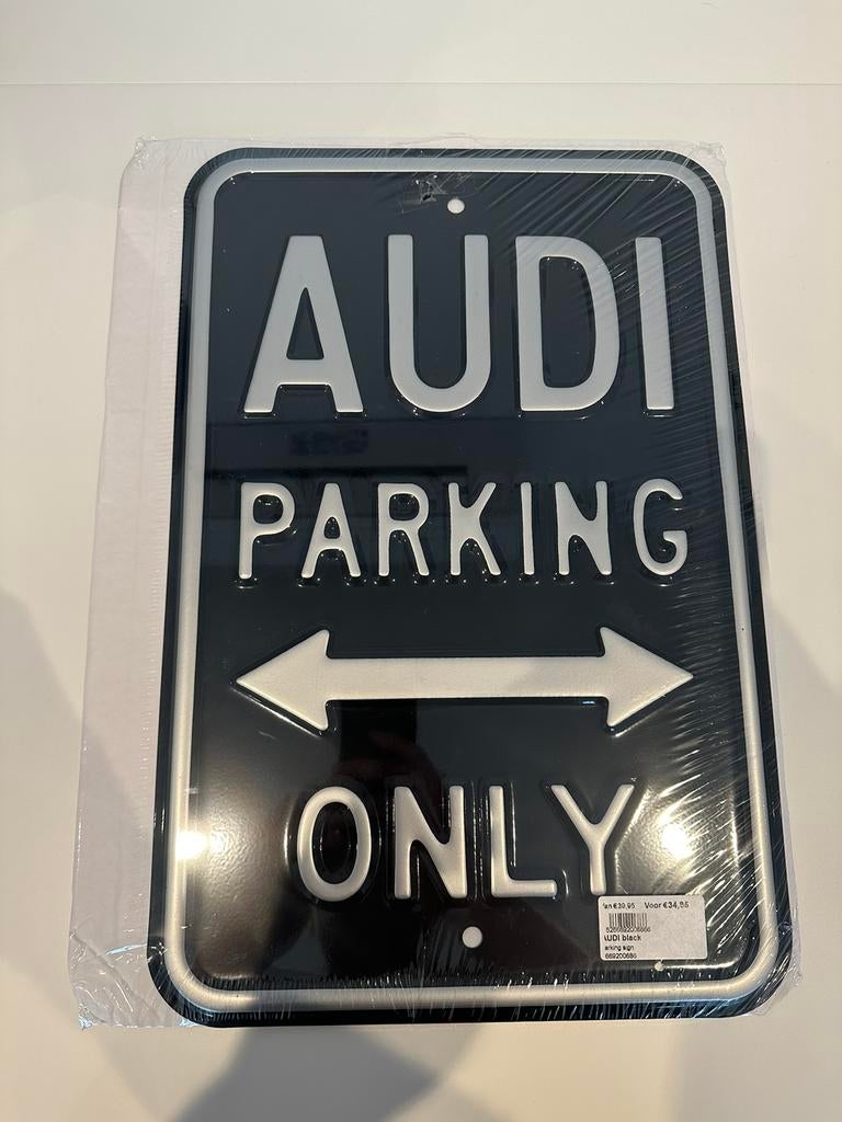 Panneau métallique Audi Parking Only, Enlèvement ou Envoi, Neuf, Voitures