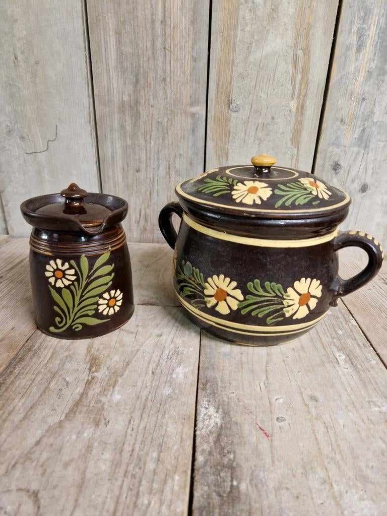 Frans Aardewerk set jaren 70 ..perfecte staat, Antiek en Kunst, Ophalen of Verzenden