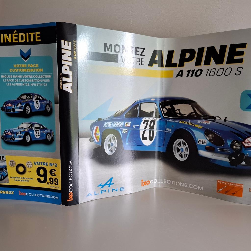 ALPINE A110 Big Scale 1/8 IXO METAL Kit+Doc N1 NEUF Cello, Enlèvement ou Envoi, Neuf, 1:5 à 1:8, Voiture