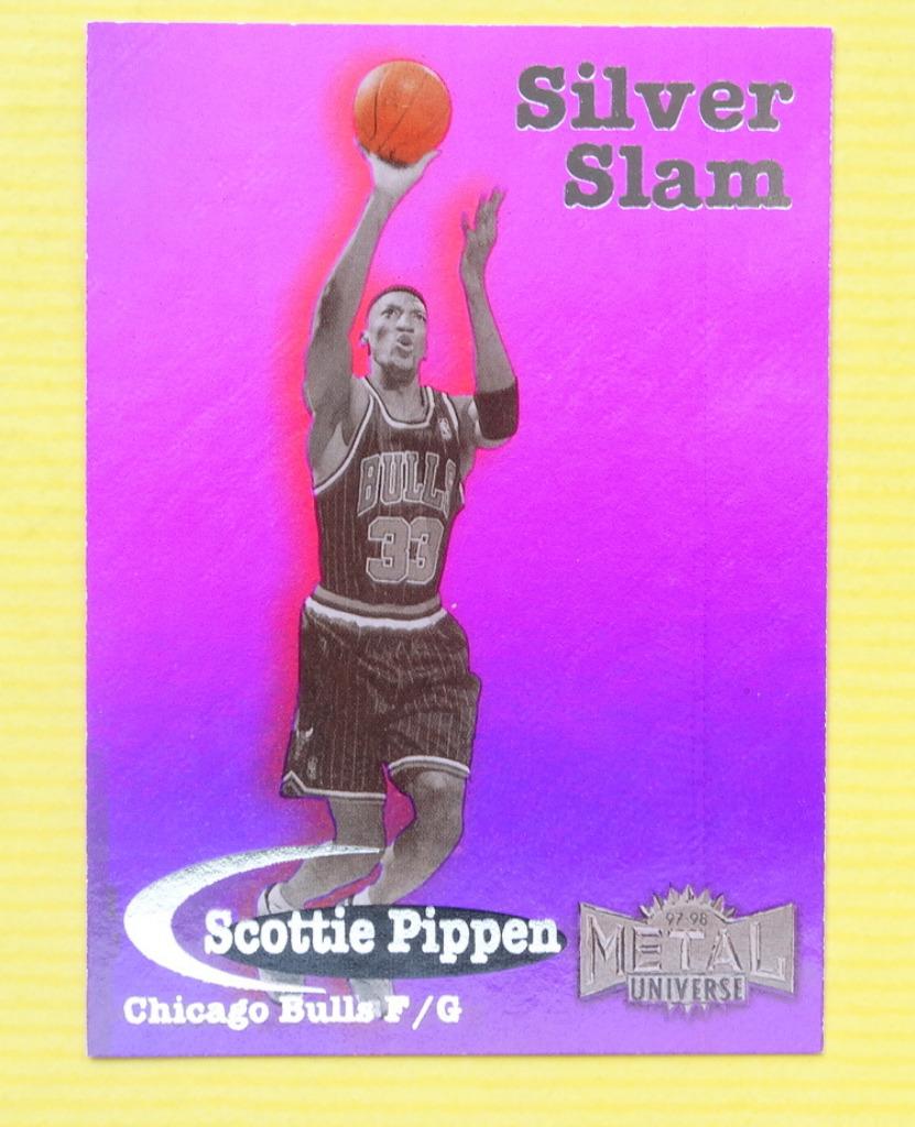 1997 Scottie Pippen Metal Universe Silver Slam #4/20SS., Envoi, Neuf, Autres types