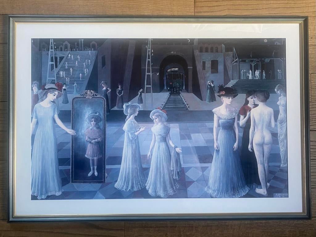PAUL DELVAUX "Le Tunnel " 1978 reproductie, Ophalen