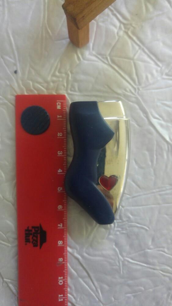 Vintage aansteker Briquet femme bleu metal polished, Enlèvement ou Envoi, Comme neuf, Briquet