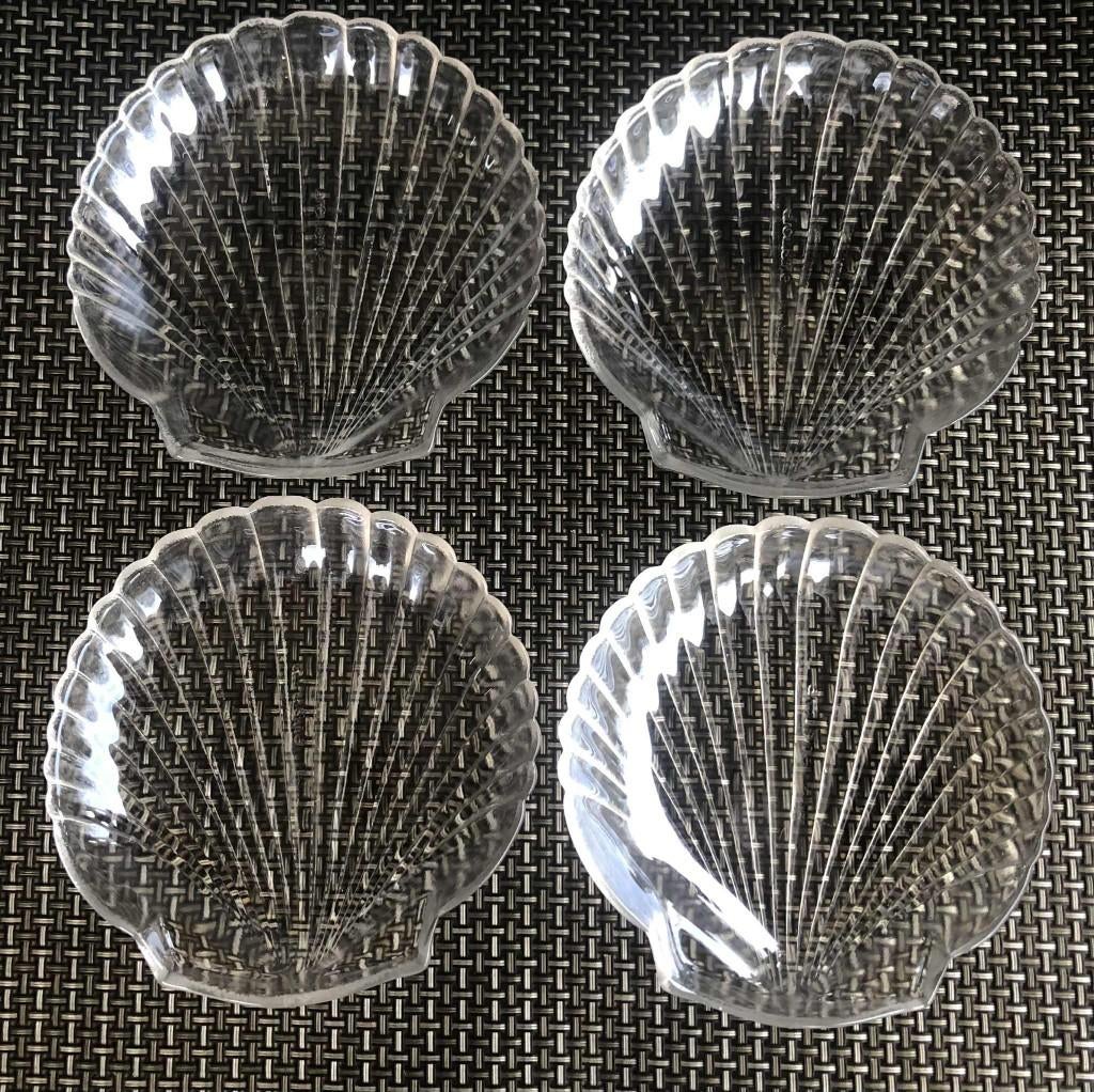 Plats de service- forme coquille- Arcopal, Uni, Comme neuf, Verre, Enlèvement