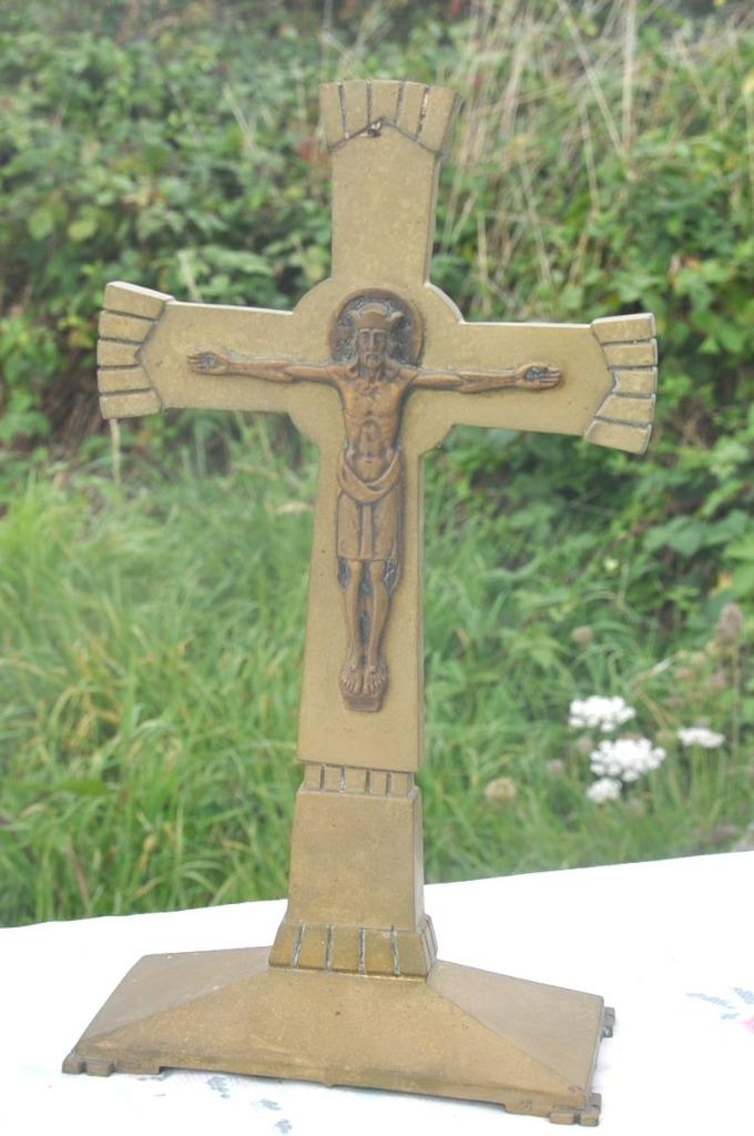 crucifix a poser en laiton, Ophalen of Verzenden