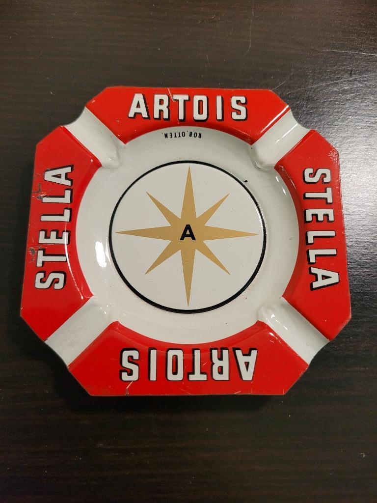 oud metalen asbakbier voor reclame Stella Artois, Ophalen of Verzenden, Gebruikt, Overige typen