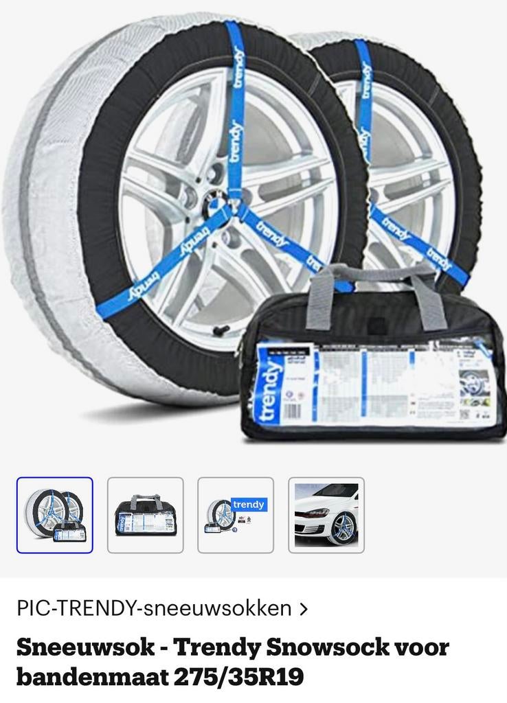 Sneeuwsokken - alternatief sneeuwkettingen, Maat : 275/35R19, Ophalen, Nieuw