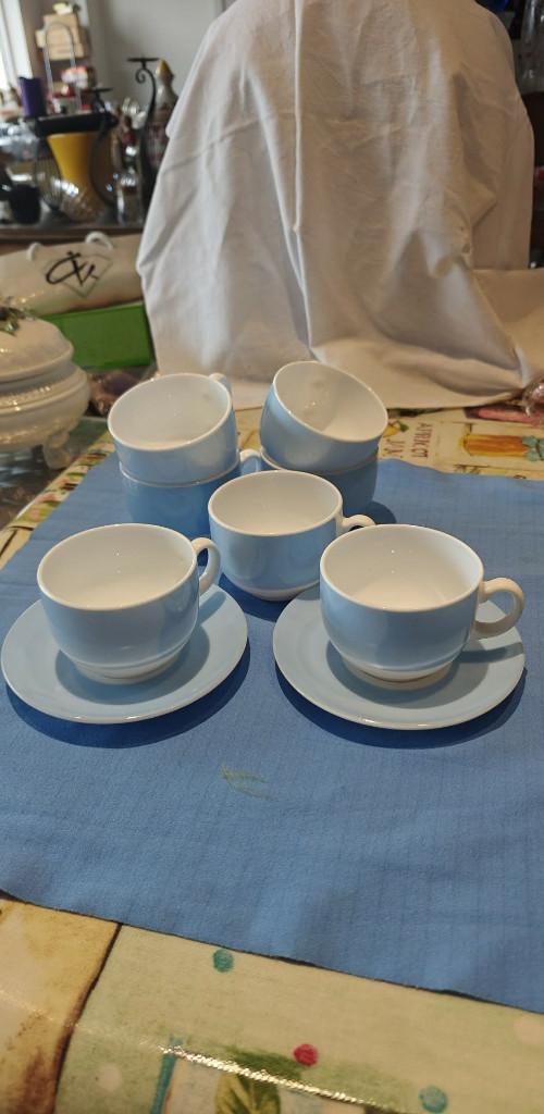 kopjes plus onderschotels made in France, Maison & Meubles, Cuisine | Vaisselle, Neuf, Tasse(s) et/ou soucoupe(s), Verre, Enlèvement ou Envoi