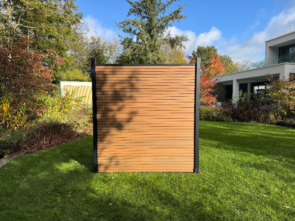 Aanbieding: Luxe composiet schutting – compleet geplaatst, Neuf, 6 mètres ou plus, Enlèvement ou Envoi, Synthétique