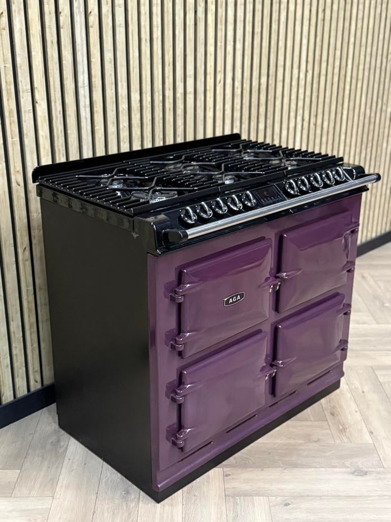 Prachtig Fornuis AGA Six Four Aubergine 4 Ovens!, Ophalen of Verzenden, Grill, Gas