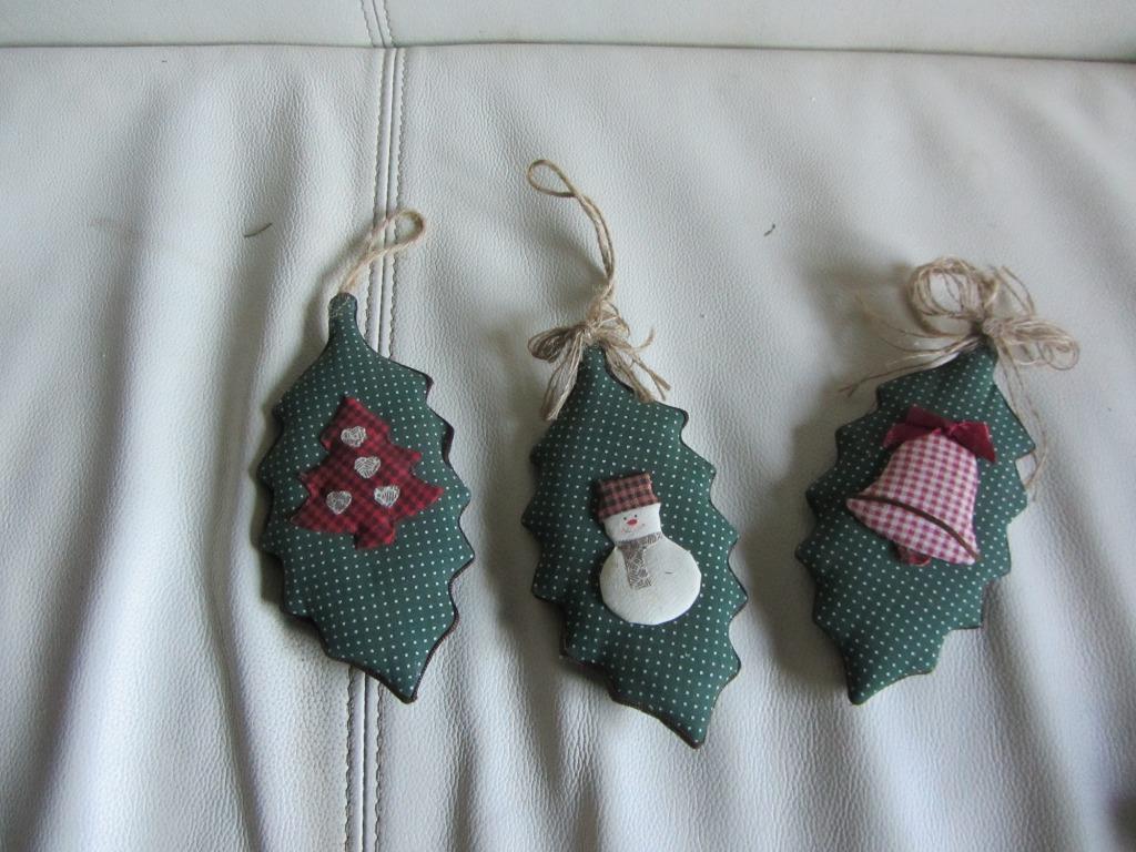 Décoration de noël - 3 décos en tissus  pour sapin, Enlèvement, Neuf