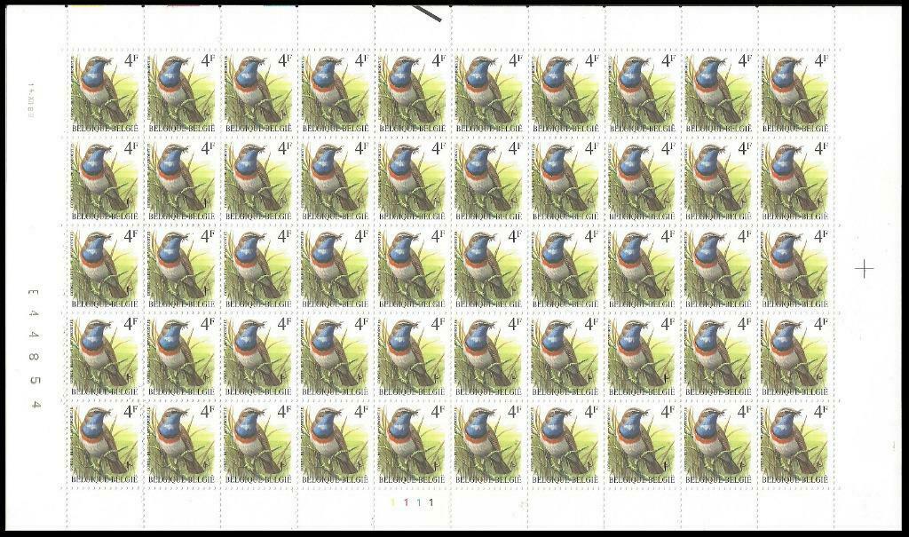 Postzegelvel 2321 Vogels Blauwborst - André Buzin, Ophalen of Verzenden, Frankeerzegel, Postfris