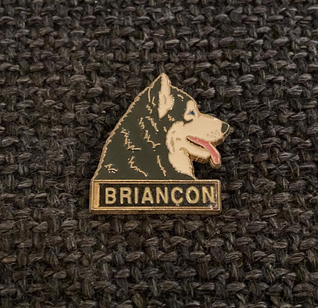 PIN - BRIANCON - FRANCE - FRANKRIJK - CHIEN - HUSKY - HOND, Verzenden, Gebruikt, Stad of Land, Speldje of Pin