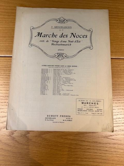 Mendelssohn — Marche des Noces (Hochzeitsmarsch), Enlèvement ou Envoi, Artiste ou Compositeur, Classique, Utilisé