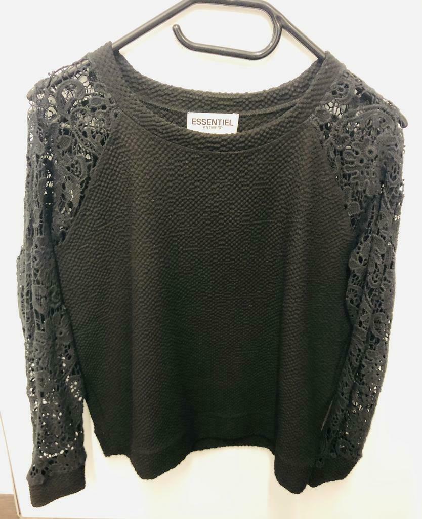 Zwarte sweater van Essentiel, Enlèvement ou Envoi, Taille 36 (S), Comme neuf, Essentiel Antwerp