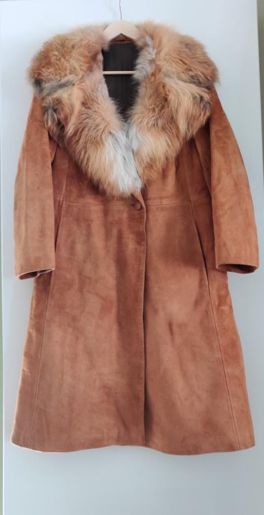 jas met kraag (vos )foxy lady alcodin leather coatdaim, Kleding | Dames, Ophalen of Verzenden, Bruin