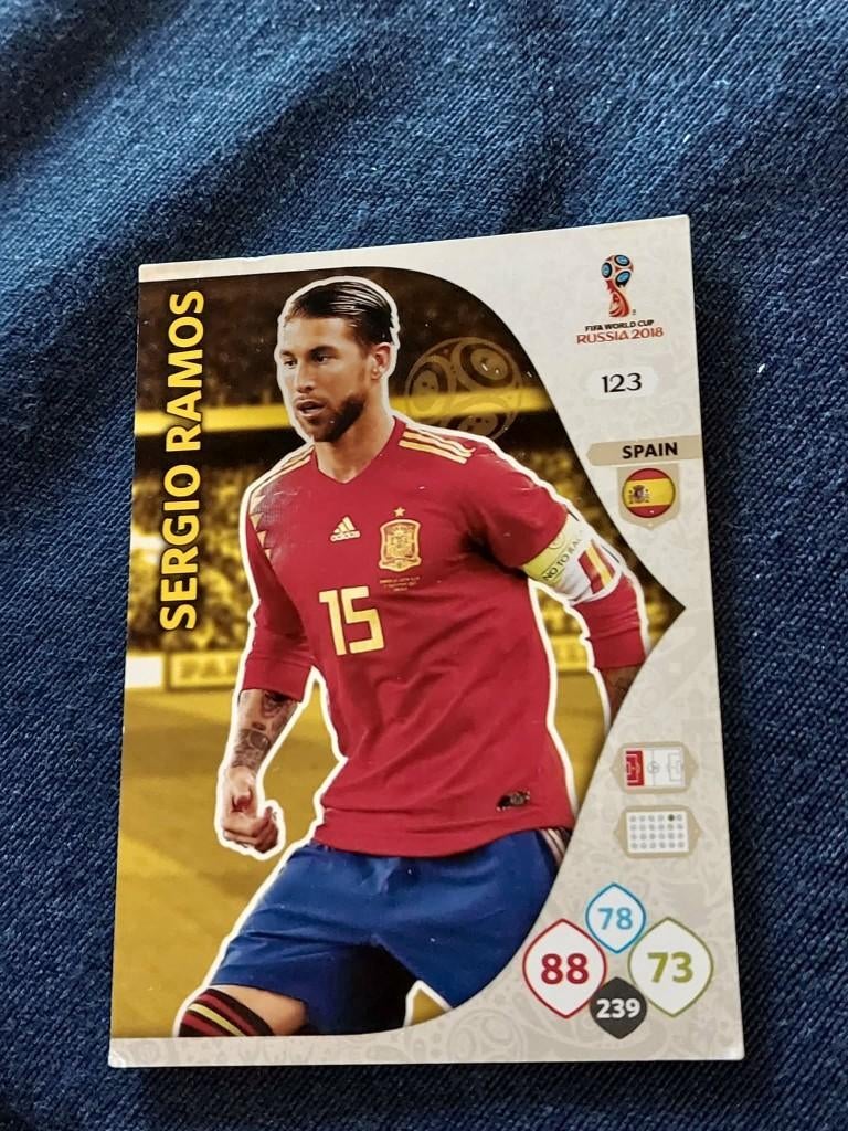 Voetbalkaart : Sergio Ramos / Spanje / WK 2018, Verzenden, Zo goed als nieuw, Spelerskaart