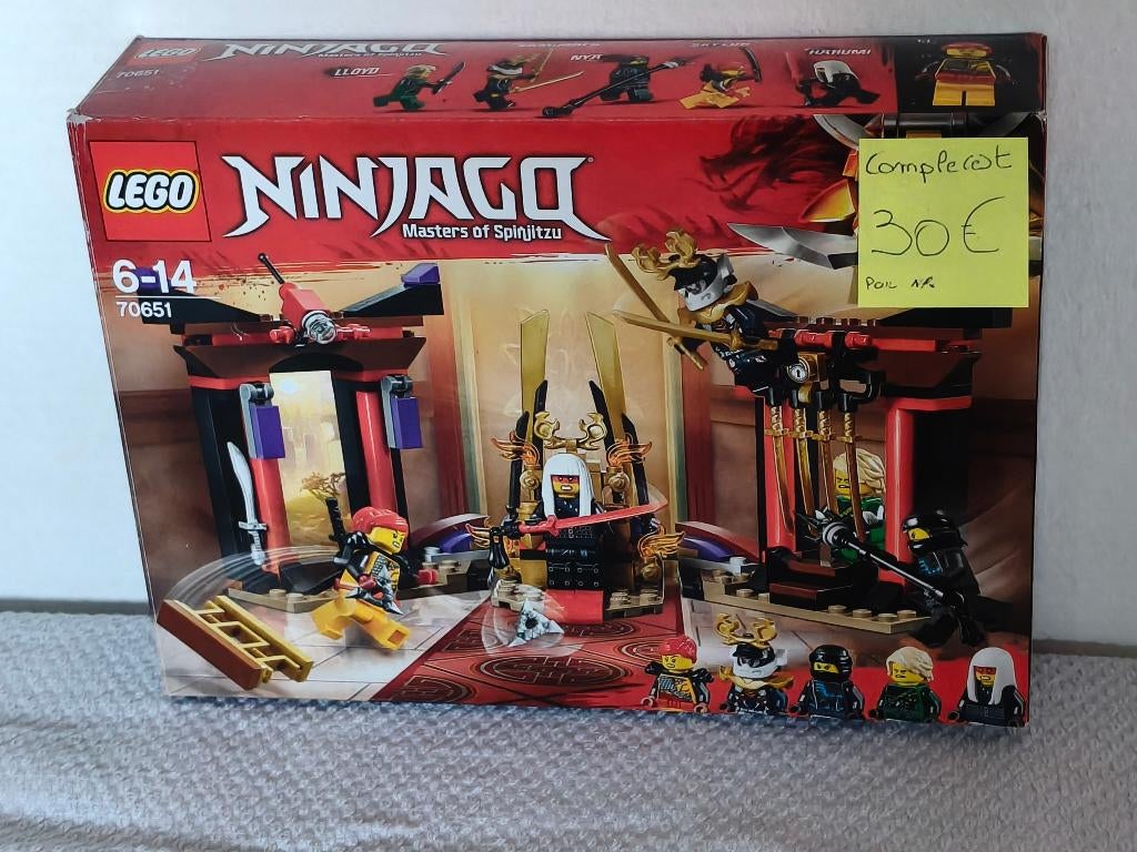 Lego Ninjago 70651 De confrontatie met de troonzaal, Kinderen en Baby's, Speelgoed | Duplo en Lego, Ophalen of Verzenden, Gebruikt