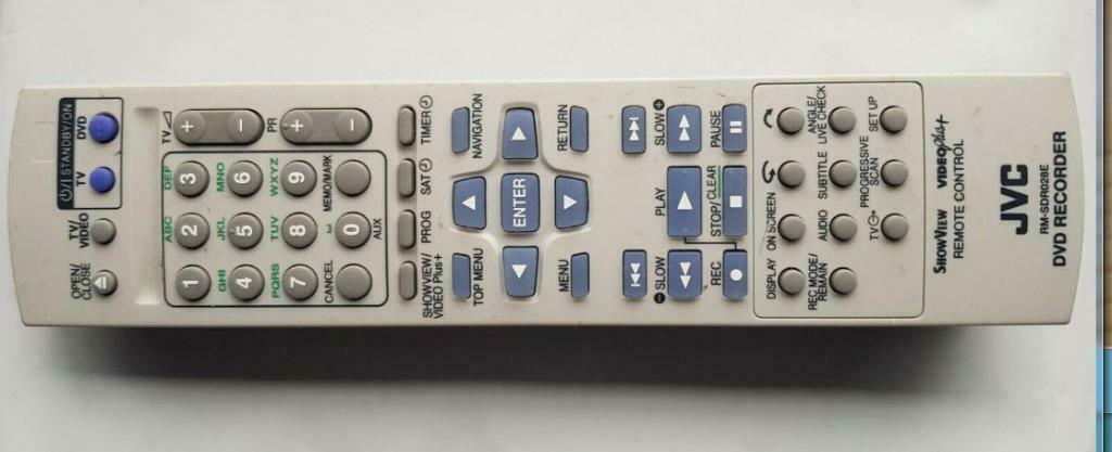 Afstandsbediening Jvc rm-sdr028e, TV, Hi-fi & Vidéo, Lecteurs DVD, Enlèvement ou Envoi, Utilisé, Enregistreur DVD, JVC