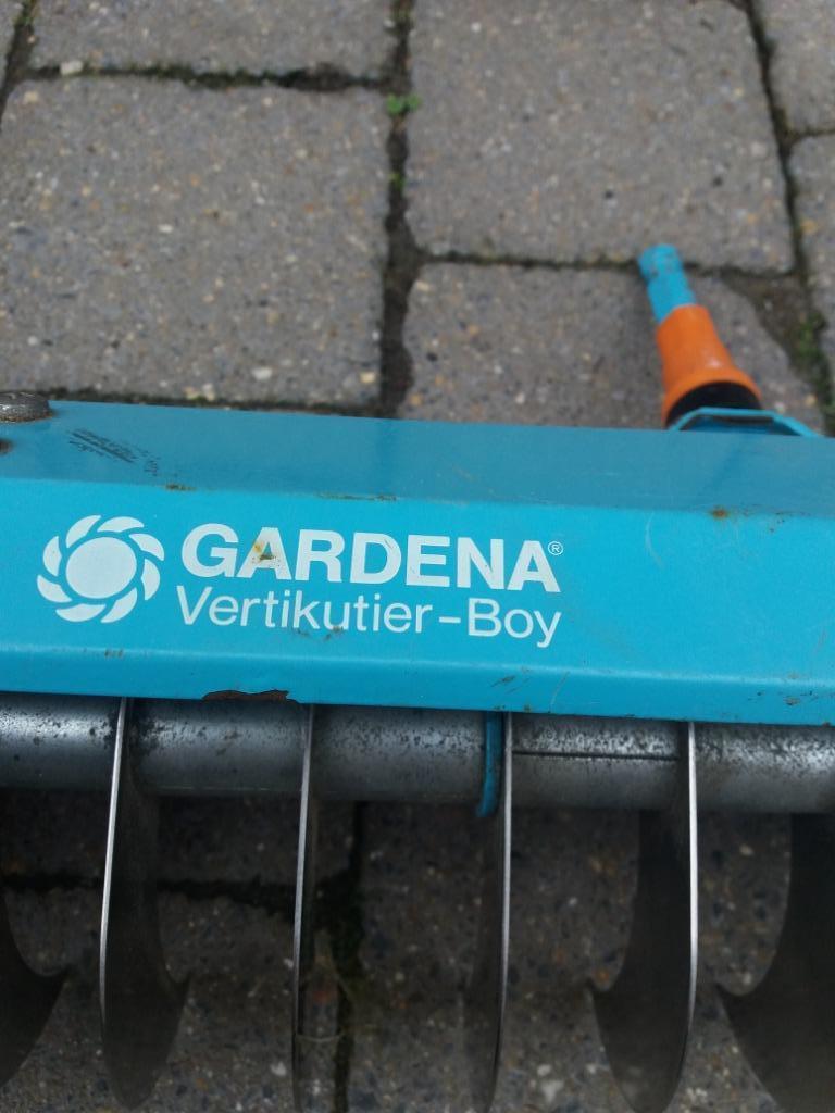 verticuleer hark, Ophalen, Gebruikt, Hark, Gardena  Sileno
