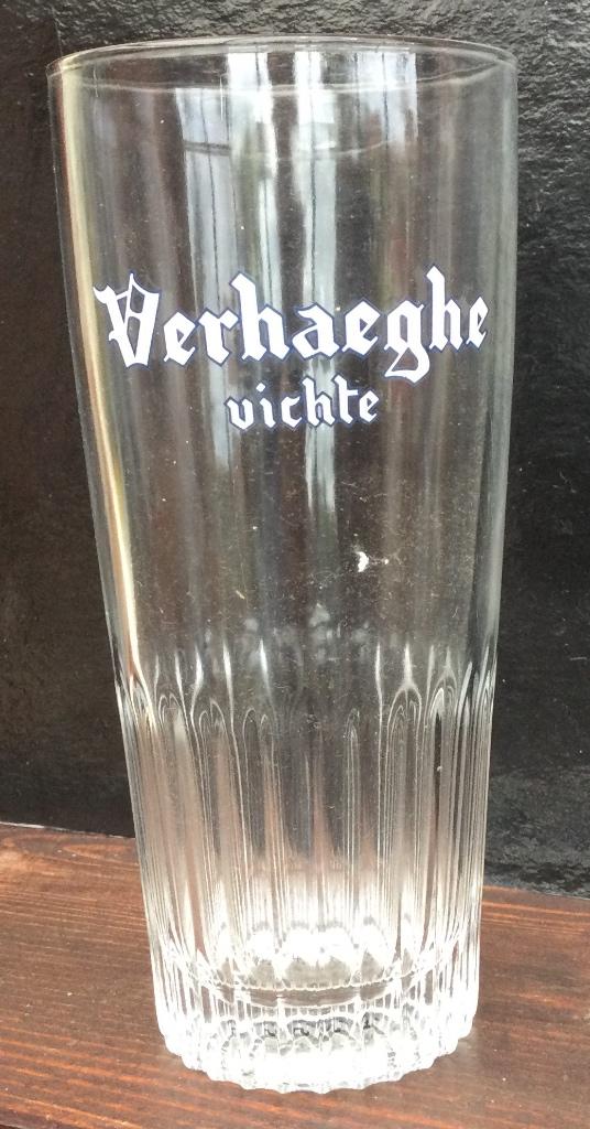 Bier brouwerij glas Verhaeghe geribd brouwerij Vichte, Verzamelen, Ophalen of Verzenden, Zo goed als nieuw
