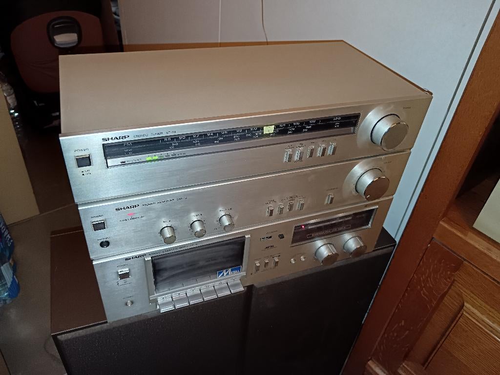 ❤️ Chaîne hi-fi vintage stéréo Sharp, Enlèvement, Haut-parleurs, Sharp, Micro chaîne