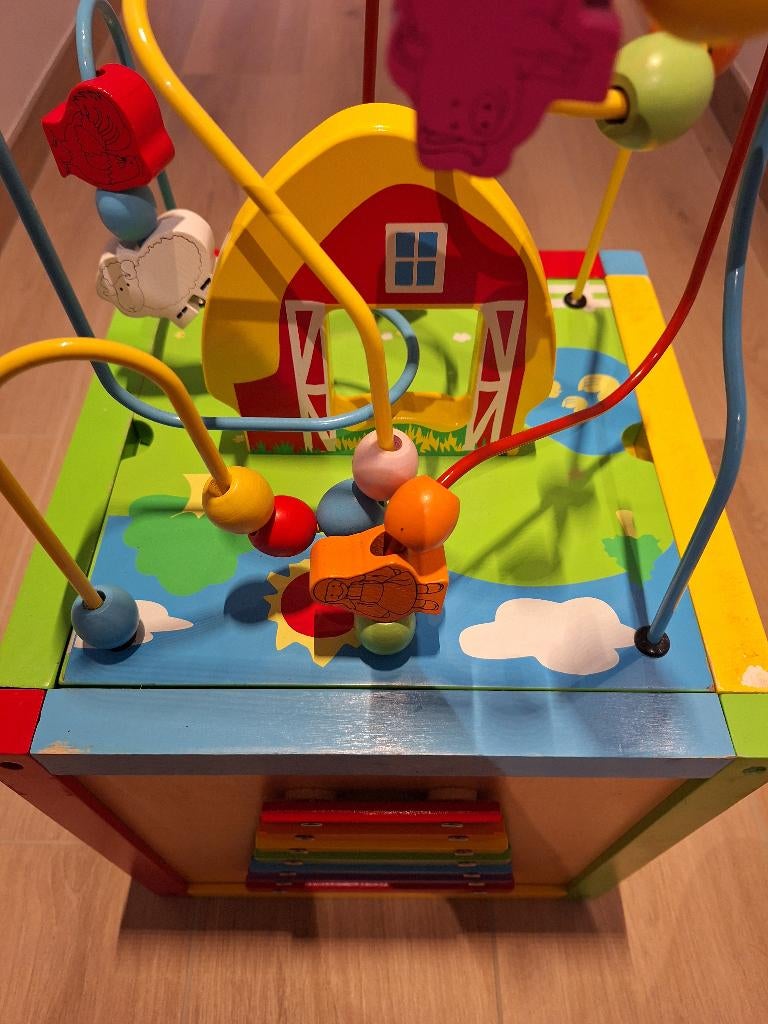 Houten activiteitenkubus, Kinderen en Baby's, Speelgoed | Houten speelgoed, Ophalen of Verzenden, Gebruikt
