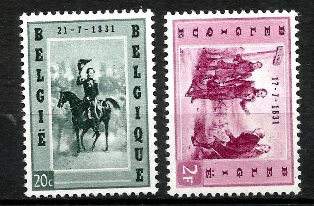 1957 Aankomst Kon. Leopold I  OBP 1020/1**, Sans timbre, Neuf, Enlèvement ou Envoi, Non oblitéré