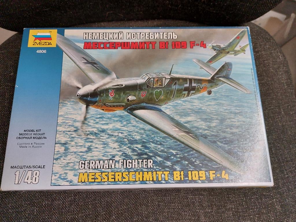 Zvesda Me.Bf 109 F-4, Hobby en Vrije tijd, Overige merken, Nieuw, Ophalen of Verzenden, Groter dan 1:72