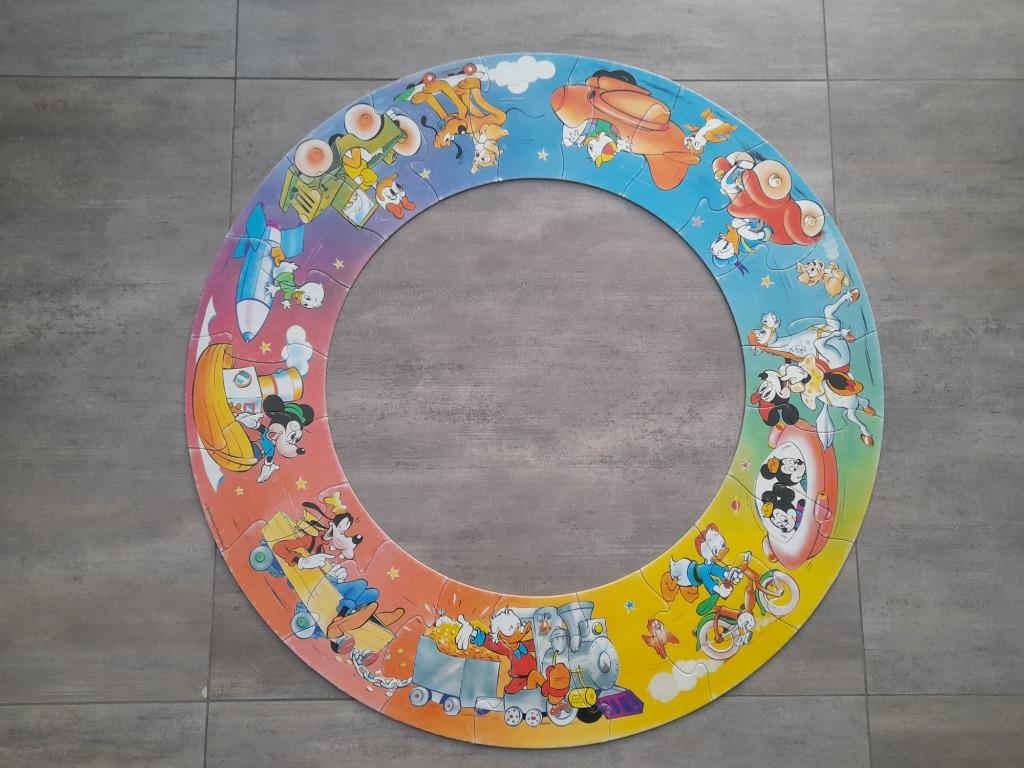 Puzzel Disney figuren rond 20 stukjes, Enlèvement, Moins de 500 pièces, Utilisé, Puzzle
