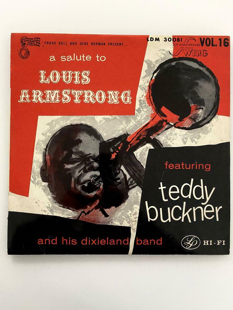 LP Teddy Buckner His Dixield Band Salute To Armstrong 1957, 12 pouces, Enlèvement ou Envoi, Avant 1940, Utilisé