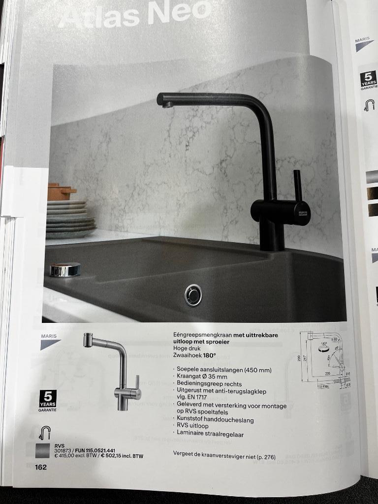 Mengkraan, Huis en Inrichting, Keuken | Keukenbenodigdheden, Info@merckaertinterieur.be, Nieuw, Ophalen of Verzenden, Zwart