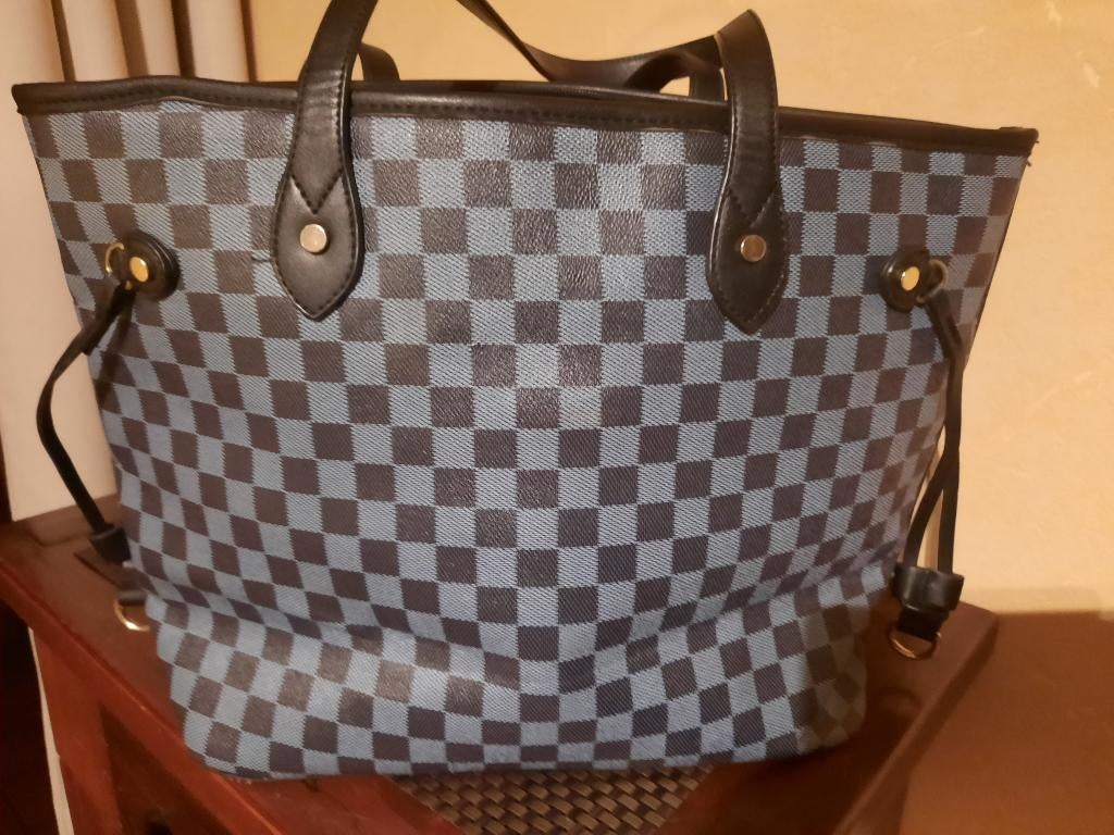 Grote blauwe handtas, Ophalen of Verzenden, Zo goed als nieuw, Blauw, Handtas
