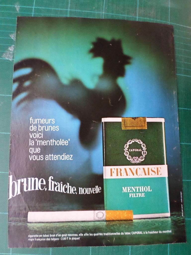 Française cigarette - publicité papier - 1971, Enlèvement ou Envoi, Utilisé, Autres types