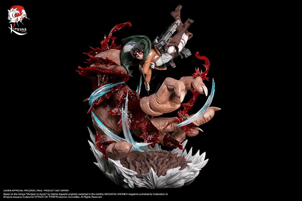 Livai Kitsune Statue Attack on titan snk No tsume levi, Enlèvement, Comme neuf