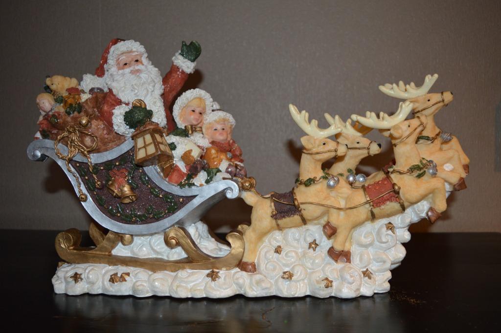 Kerstman in slee met rendieren, Ophalen of Verzenden, Zo goed als nieuw