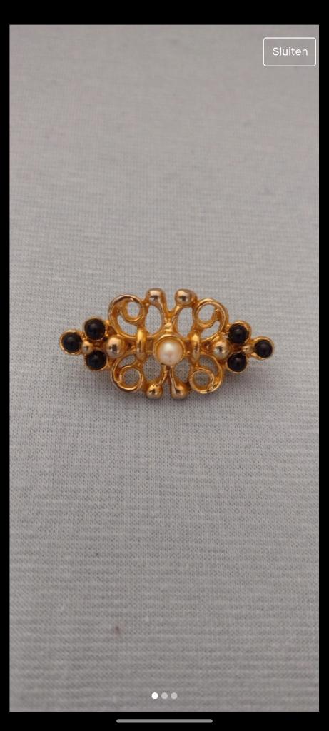 Vintage broche, Bijoux, Sacs & Beauté, Bijoux anciens, Enlèvement ou Envoi, Autres matériaux, Broche, Doré
