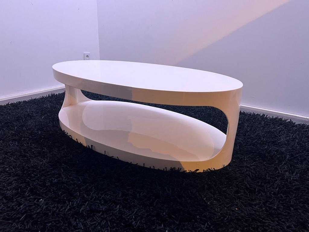Salontafel - Laag meubel wit, Ophalen, 100 tot 150 cm, 50 tot 100 cm, Zo goed als nieuw