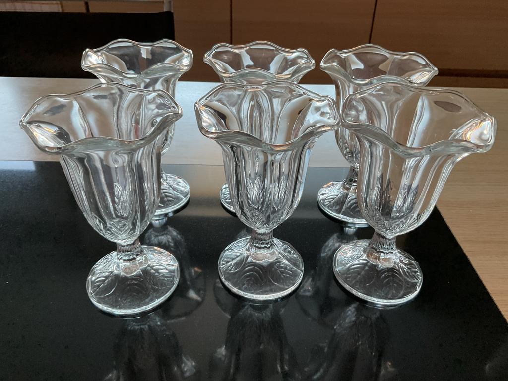 ijsbekers, Huis en Inrichting, Keuken | Servies, Ophalen, Gebruikt, Glas, Glas of Glazen