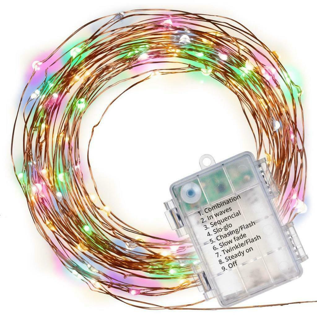 LED string RGB Koperdraad IP44 8 Modi Timer Remote Control, Enlèvement ou Envoi, Neuf