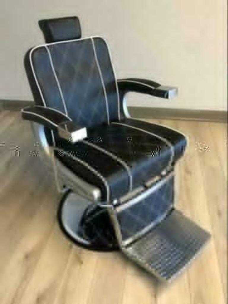 Barbierstoel Bakla Black and White barber barbier knip stoel, Ophalen of Verzenden, Nieuw