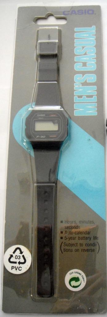 Montre Casio F-30-1B NEUVE de collection, sous blister, Enlèvement ou Envoi, Neuf, Noir, Casio