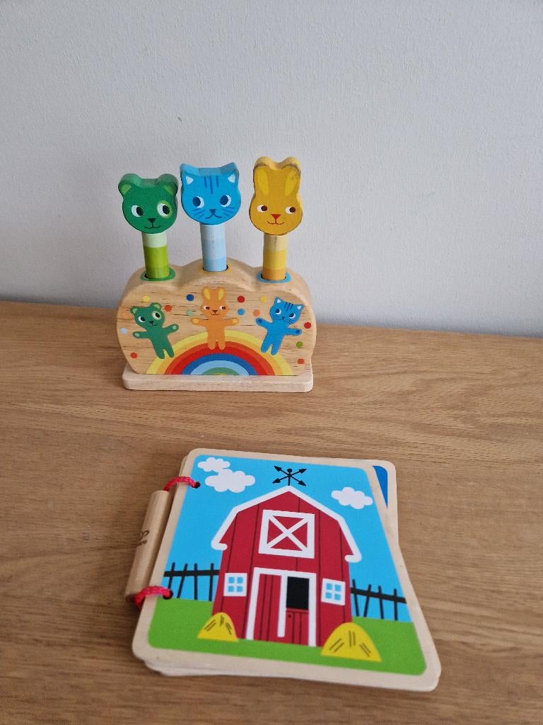houten speelgoed djeco pop up puzzel en boekje hape, Ophalen