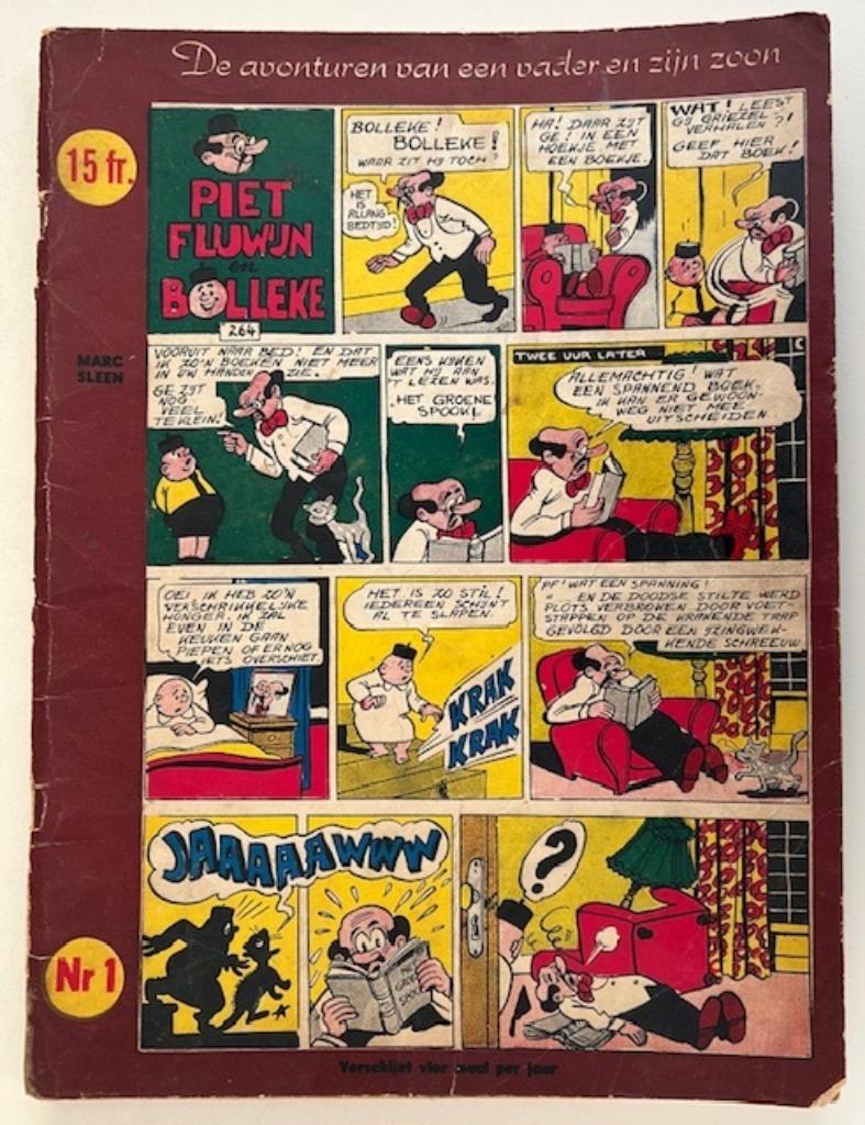 PIET FLUWIJN EN BOLLEKE AVONTUREN VAN VADER EN ZOON 1 SLEEN, Gelezen, Verzenden, Marc Sleen, Eén stripboek