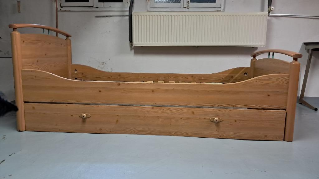 Mooi 1 persoonsbed, 90 cm, Brun, Enlèvement, Une personne