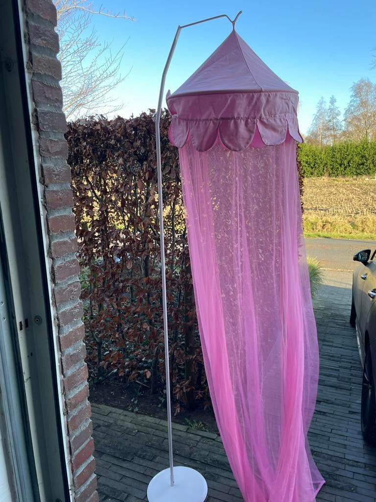 Mooi roze klamboe incl witte stevige staander, Kinderen en Baby's, Ophalen, Gebruikt, Klamboe