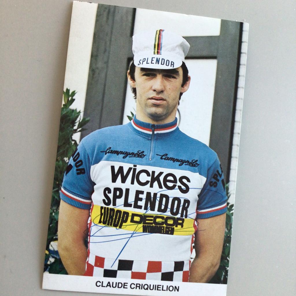 Wielerkaart 1981 team splendor claude criquielion signe, Envoi