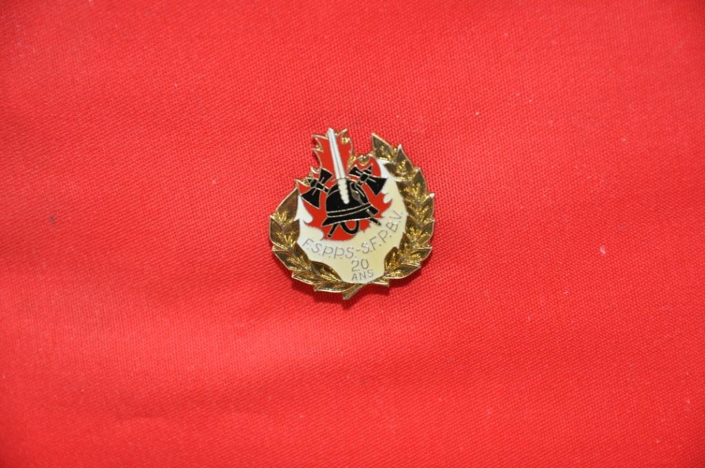 pin's pompier F.S.P.P-S.F.P.B.V 20 ANS (x2002), Enlèvement ou Envoi, Comme neuf, Autres sujets/thèmes, Insigne ou Pin's