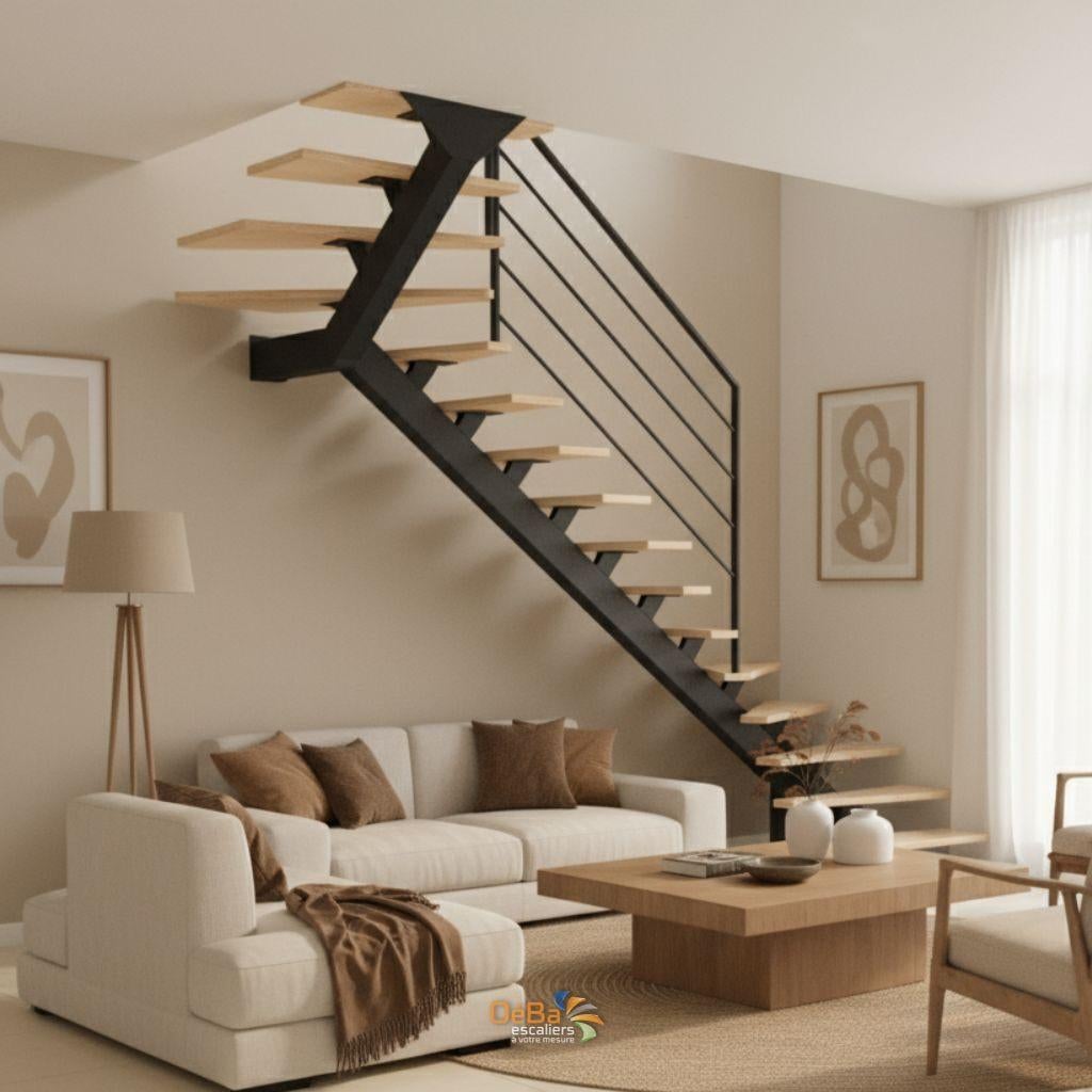 Escalier sur mesure Métal et bois - Livraison gratuite, Bricolage & Construction, Bricolage & Rénovation Autre, Neuf, Envoi