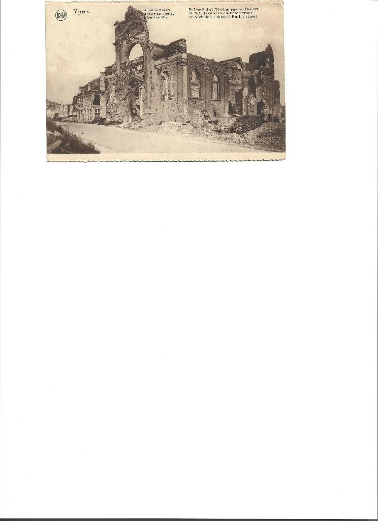 postkaart België Ieper, Envoi, Affranchie